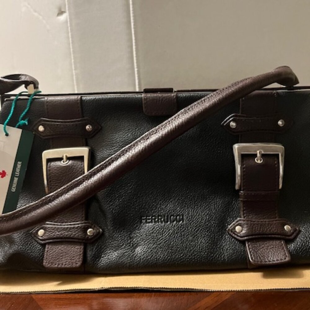 Ferrucci vintage leather satchel.